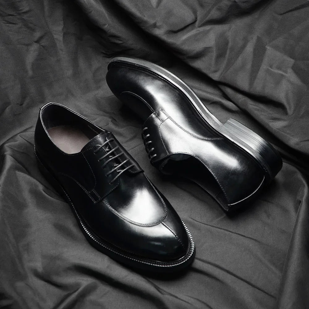 Genuine Leather Oxford Dress Shoes, Black