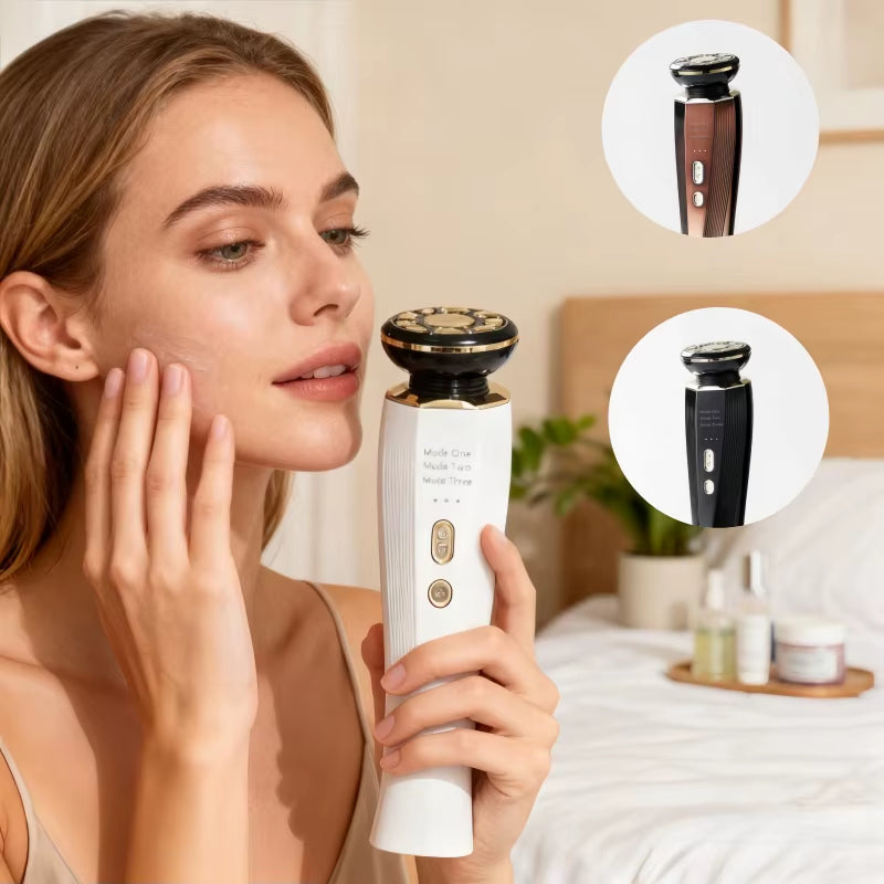 Escultor Facial de Fototerapia y Microcorrientes: Masajeador Térmico Integral con Carga USB
