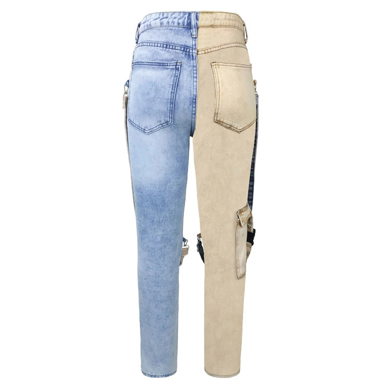 Pantalones Vaqueros Rectos Para Hombre, Oversize, Hip-Hop, Amarillo, Azul, Moda, 2021
