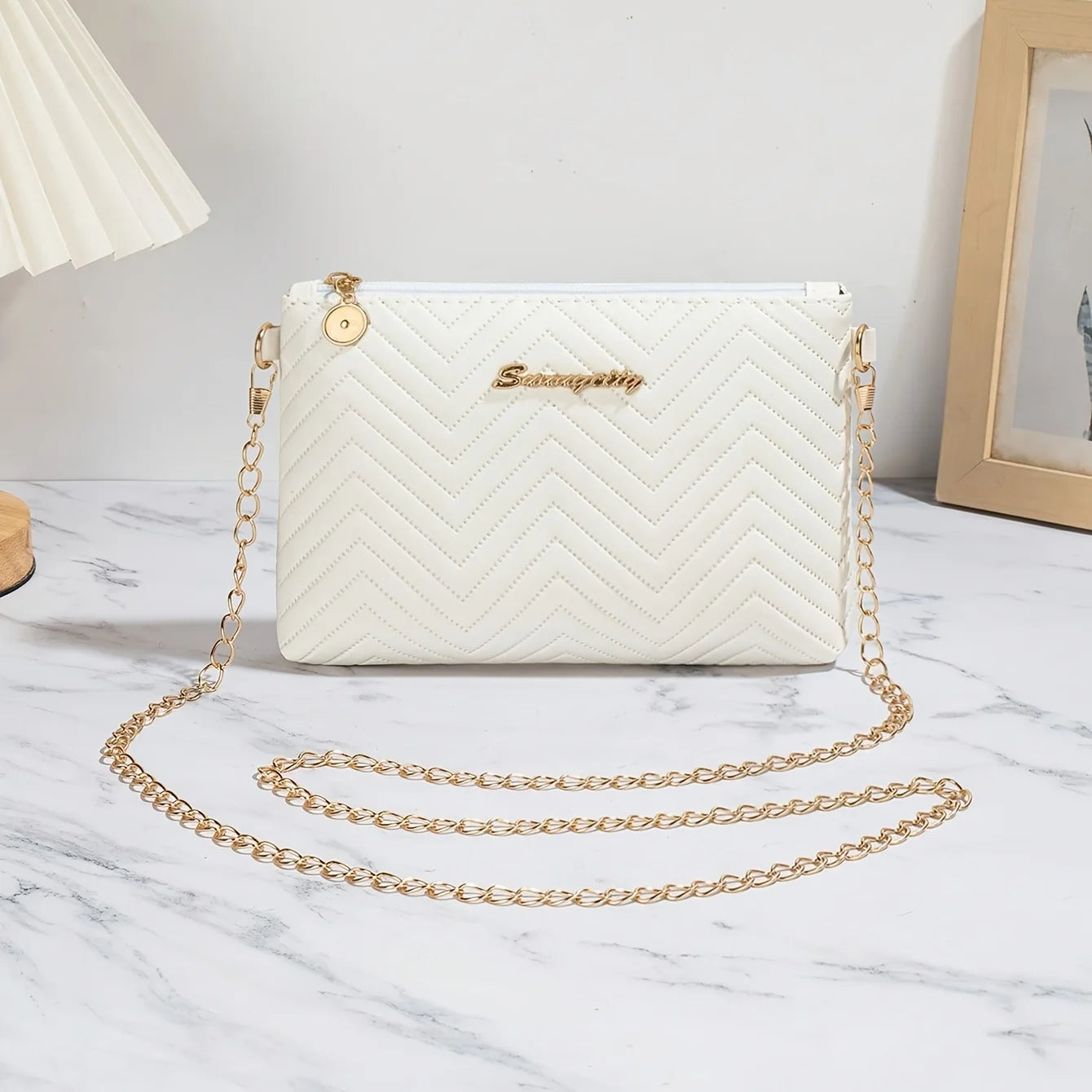 Quilted Chain Crossbody Bag
