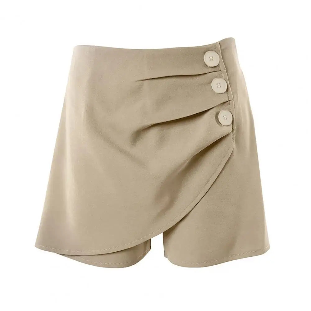 High Rise Ease Shorts — Women's Plain High Waist Shorts