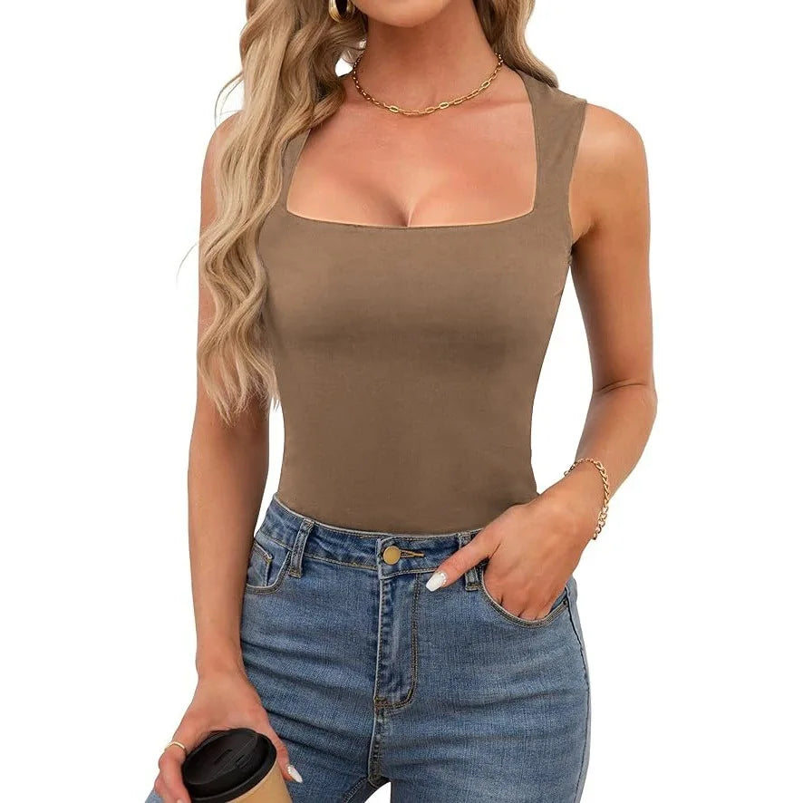 Square Neck Sleeveless Top