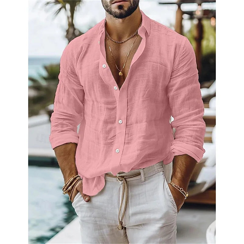 Cotton-Linen Button Shirt