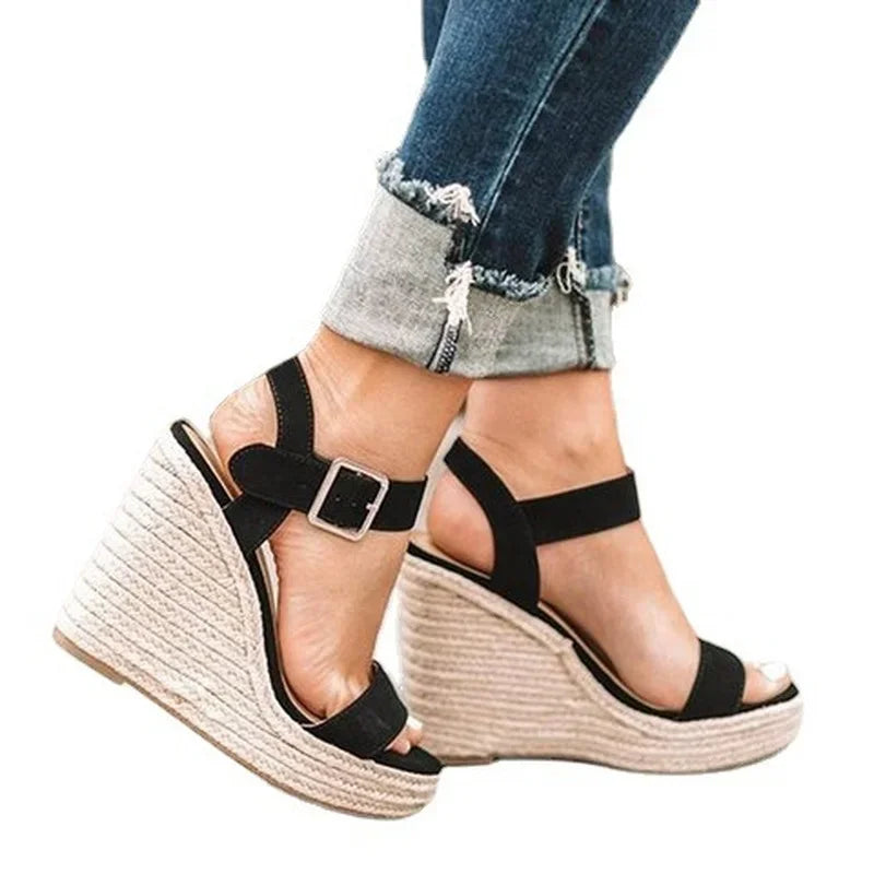 Wedge Platform Sandals, Plus Size