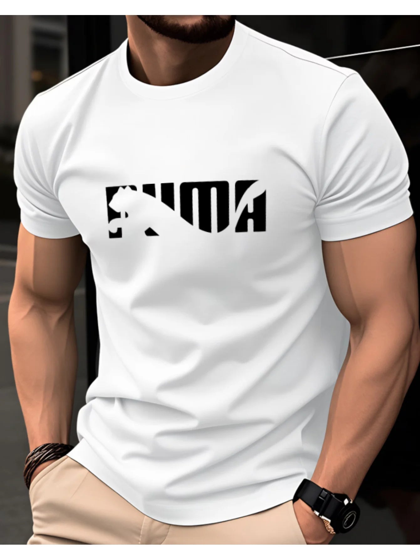 Printed Cotton T-Shirt, Loose Fit
