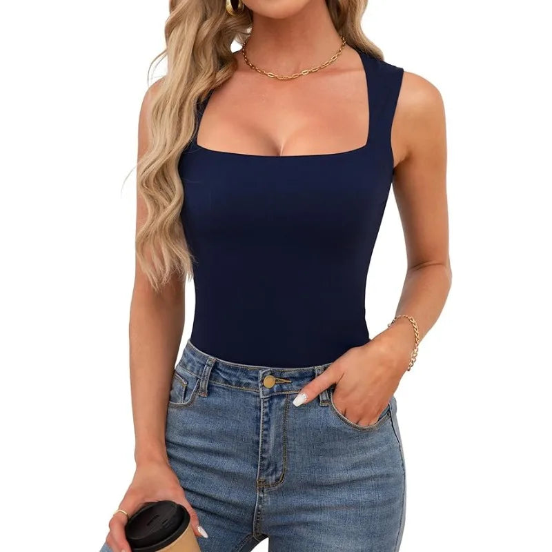 Square Neck Sleeveless Top