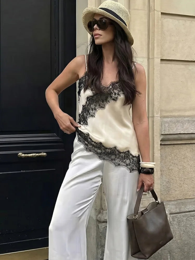 Lace V-Neck Camisole Top