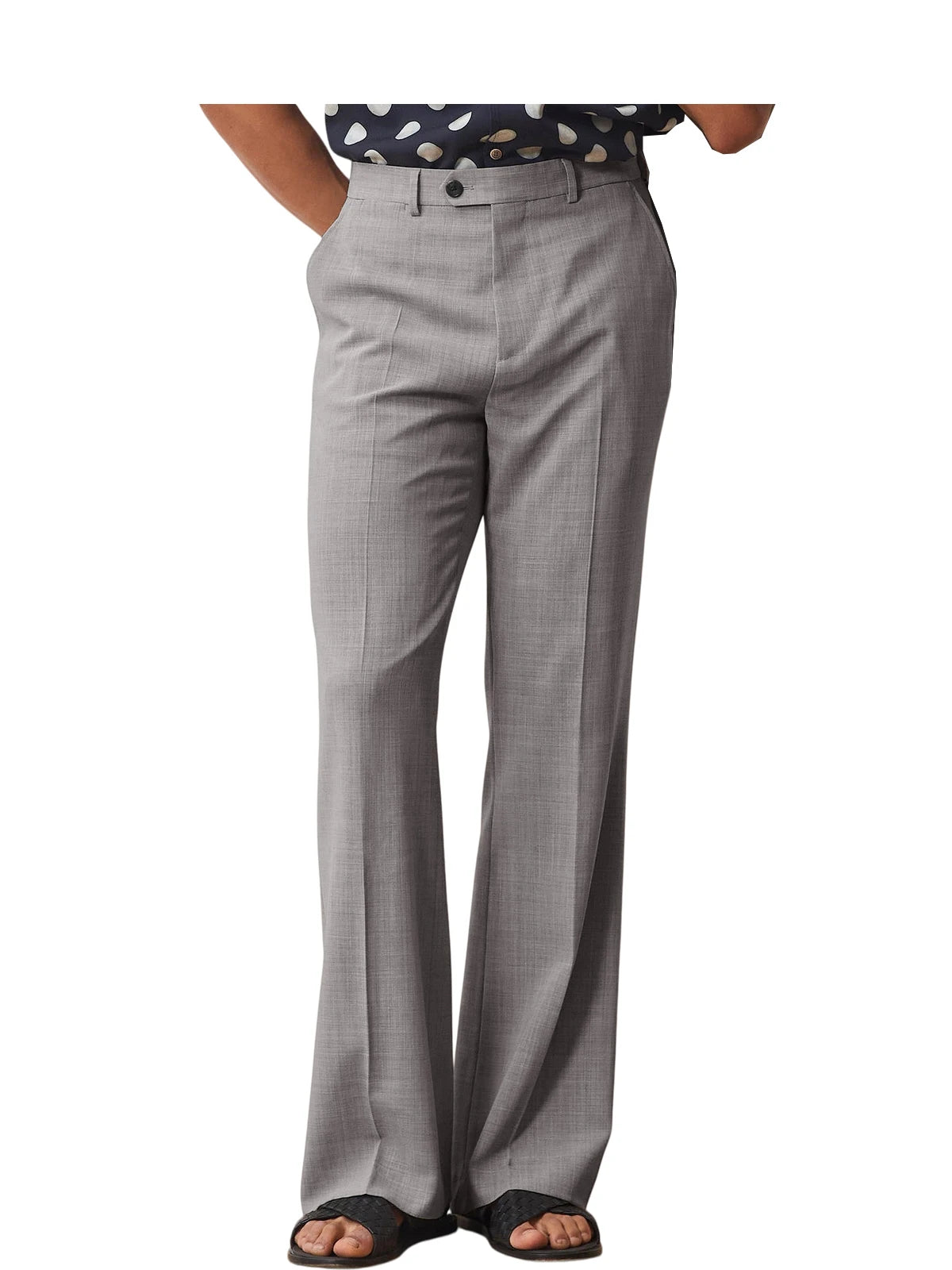 Wide-Leg Linen Trousers, High Waist