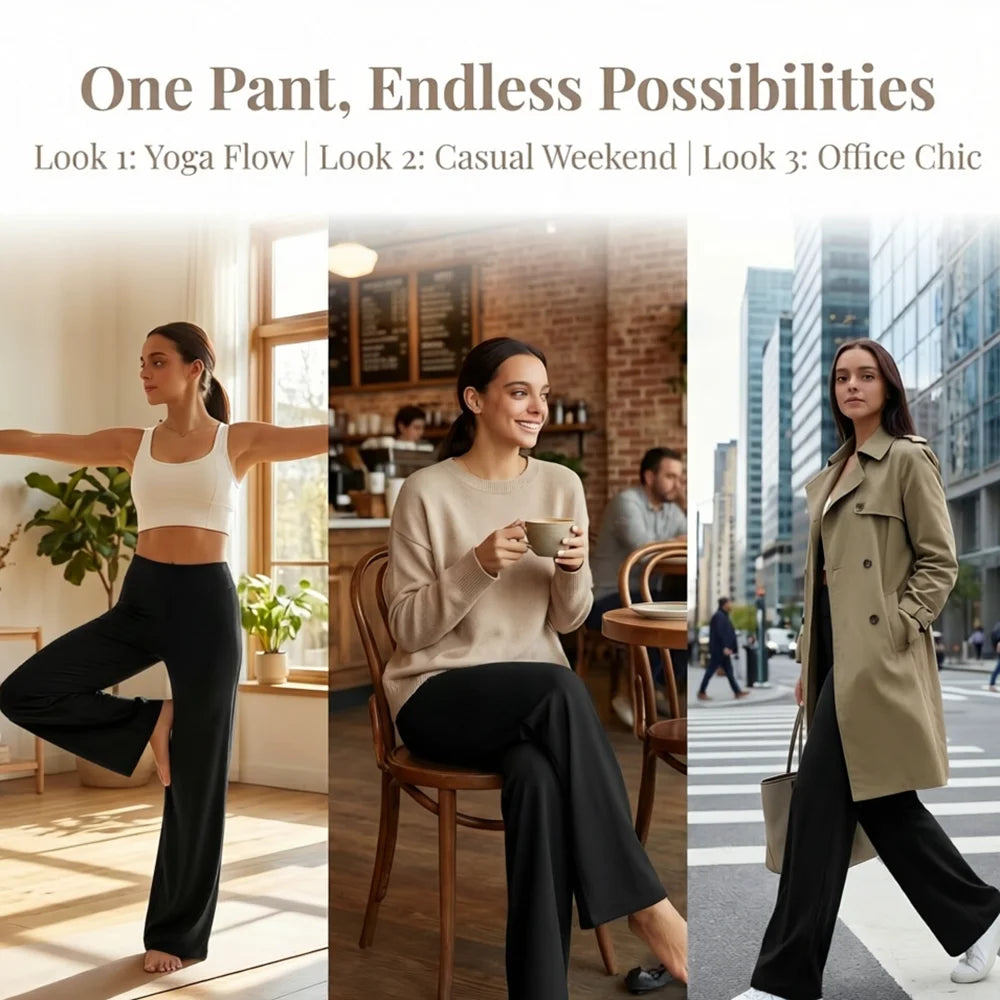 High-Waist Wide-Leg Yoga Pants