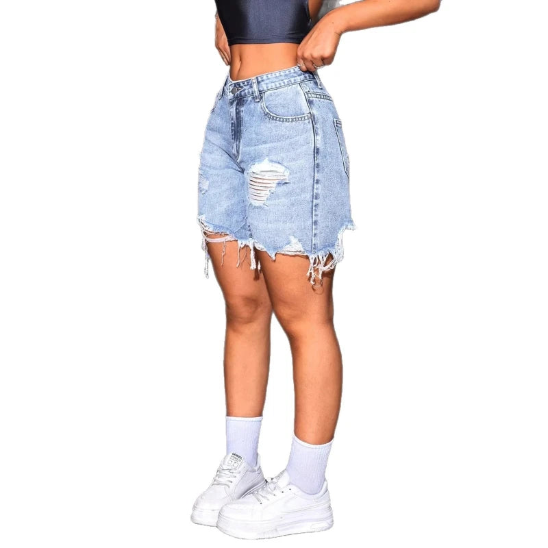 Vintage High-Waist Denim Shorts