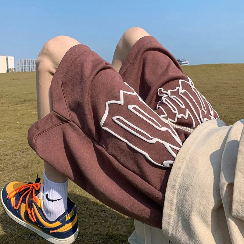 Printed Athletic Shorts, Streetwear