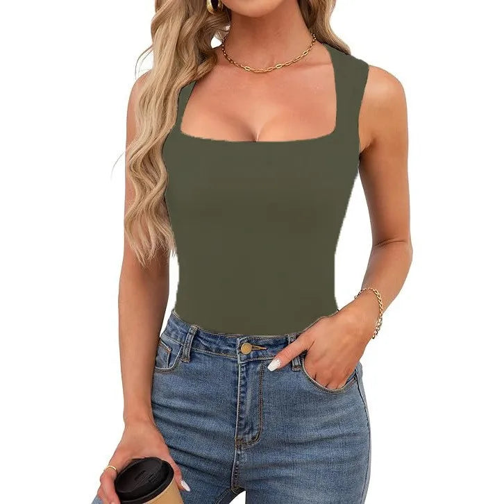 Square Neck Sleeveless Top