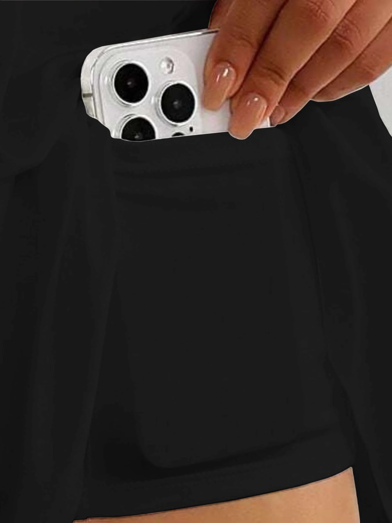 Athletic Tennis Skirt with Phone Pocket