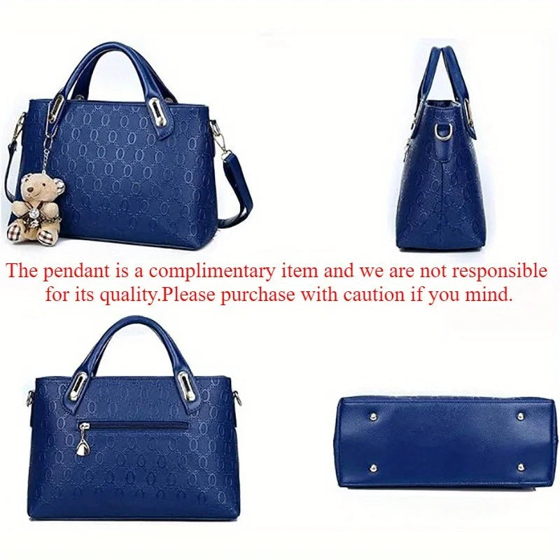 4-Piece Handbag Set with Wallet & Card Holder