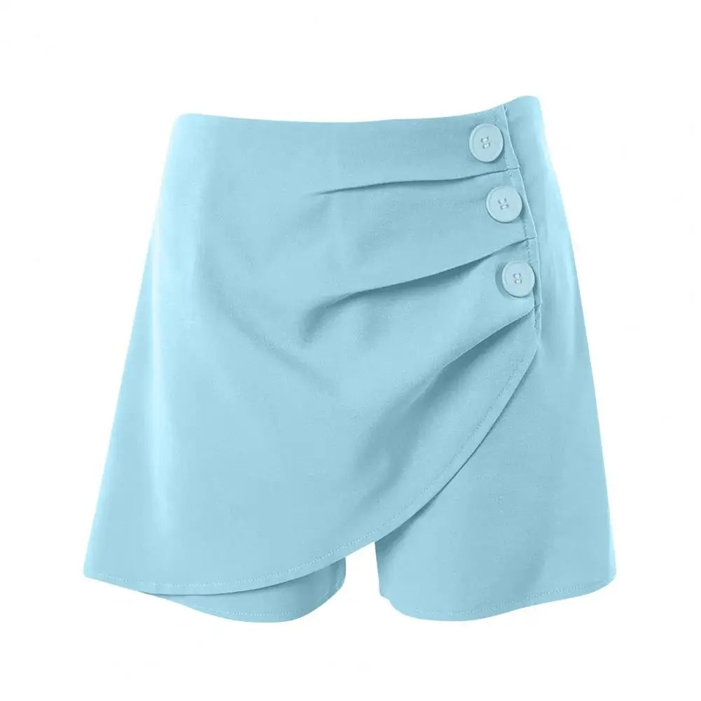 High Rise Ease Shorts — Women's Plain High Waist Shorts