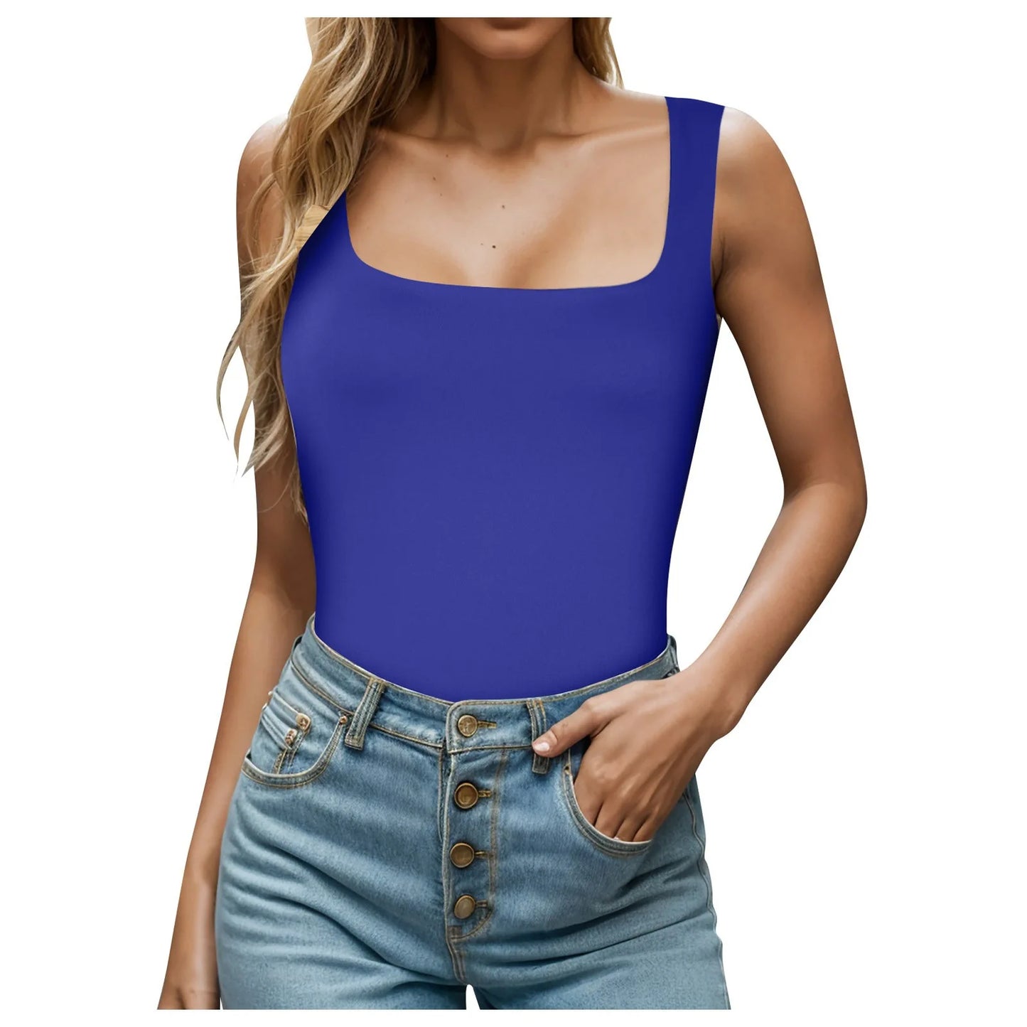 Square Neck Sleeveless Top