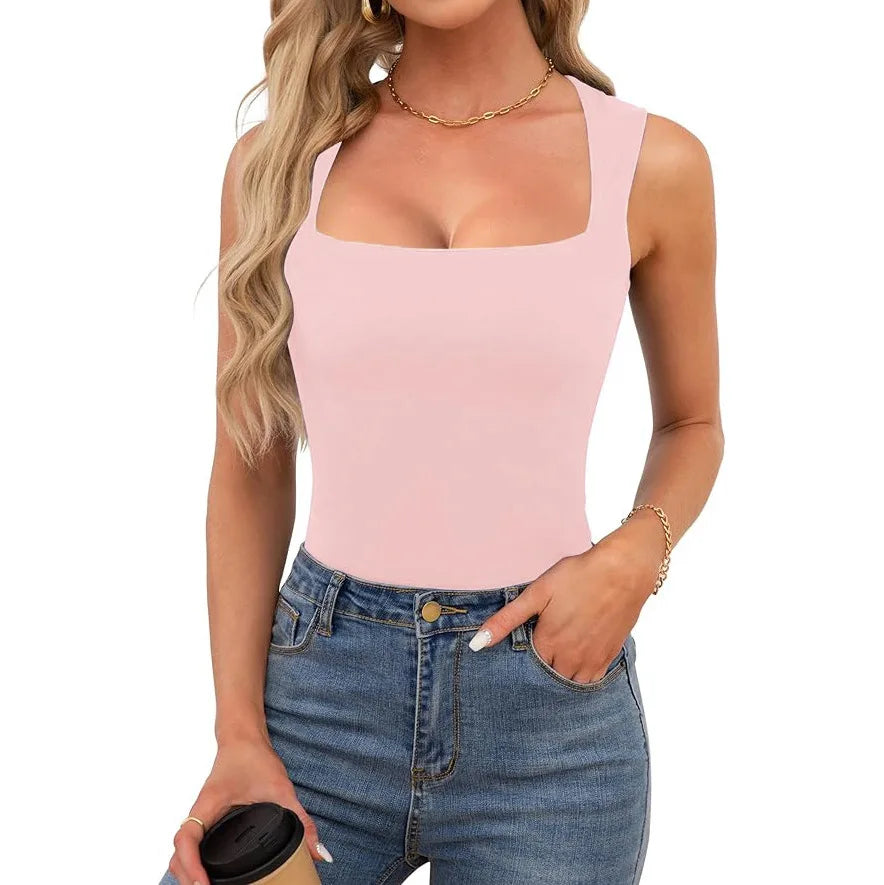 Square Neck Sleeveless Top