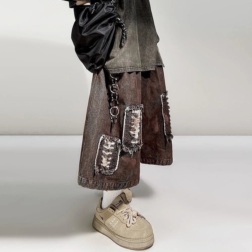 ARENS Ripped Denim Shorts