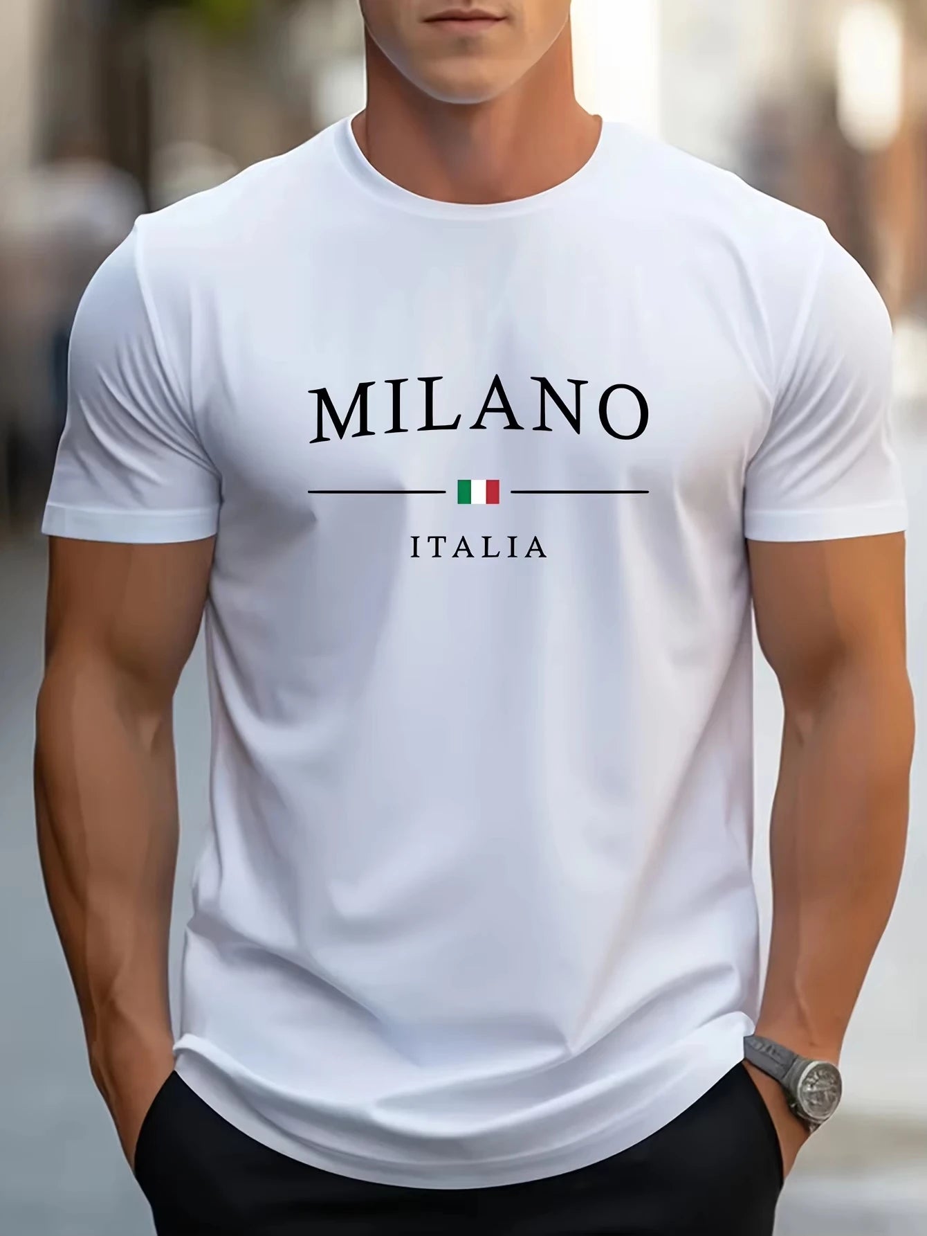 MILANO Print Cotton T-Shirt