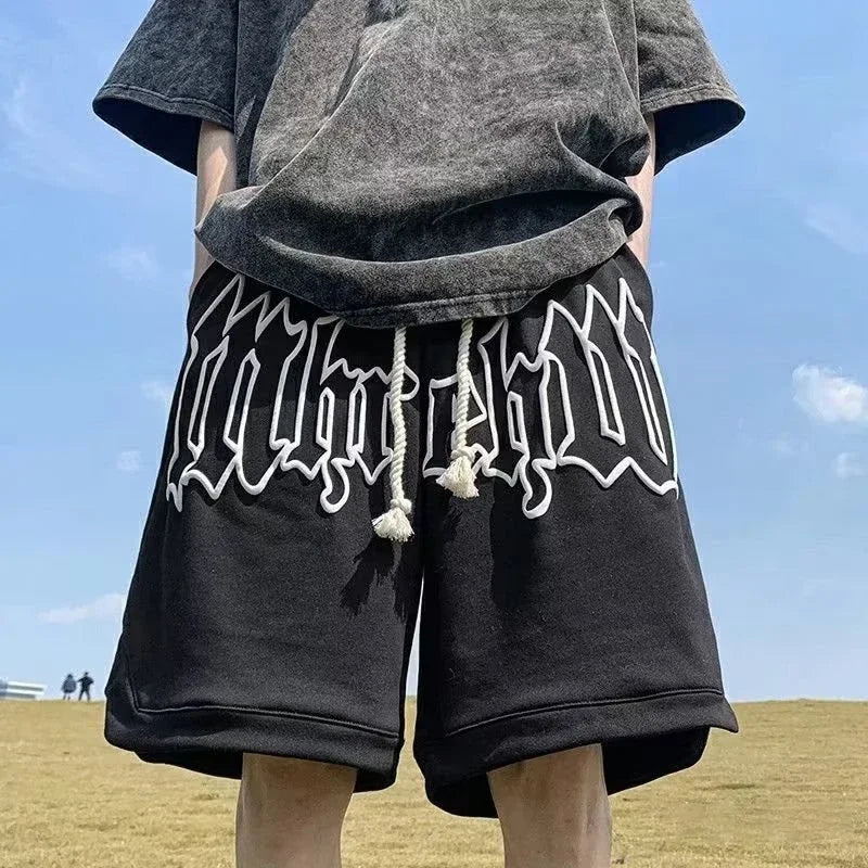 Printed Athletic Shorts, Streetwear