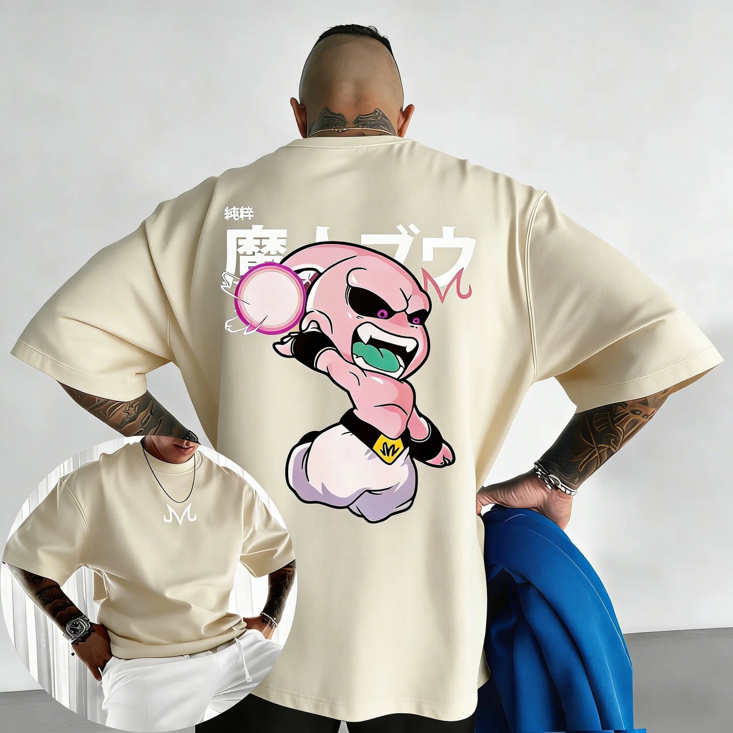 Retro Anime Print Cotton T-Shirt