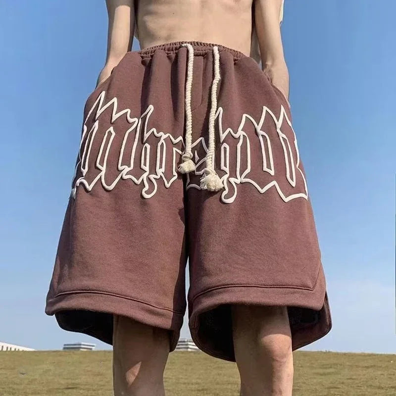 Printed Athletic Shorts, Streetwear