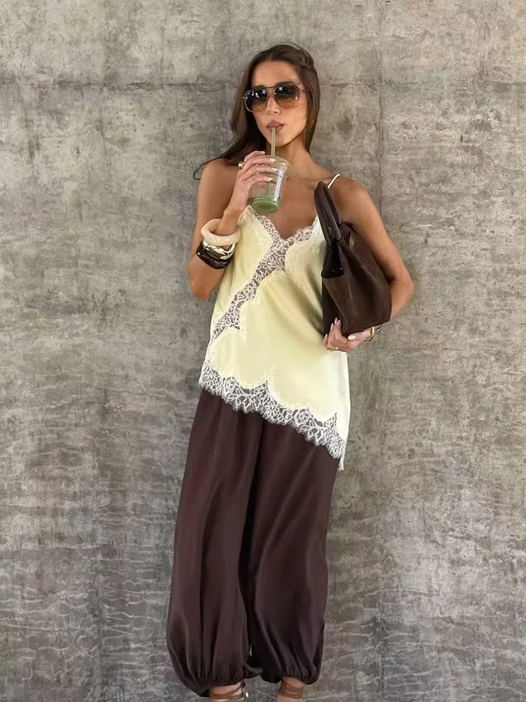 Lace V-Neck Camisole Top
