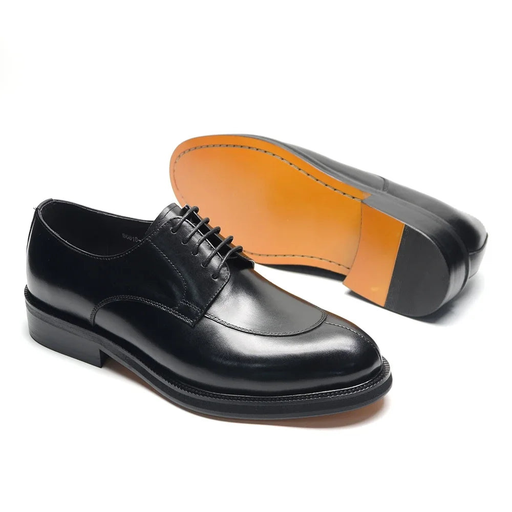 Genuine Leather Oxford Dress Shoes, Black