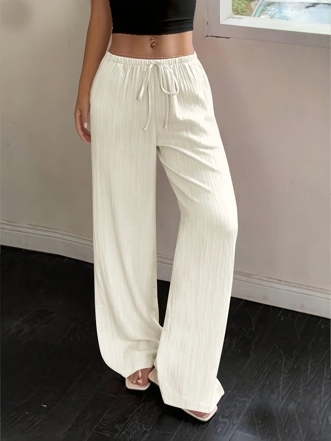 Bohemian Pleated Wide-Leg Pants
