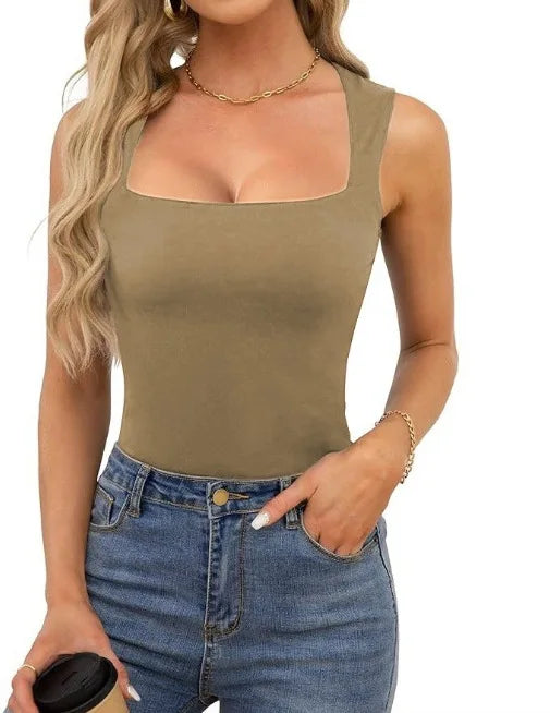 Square Neck Sleeveless Top