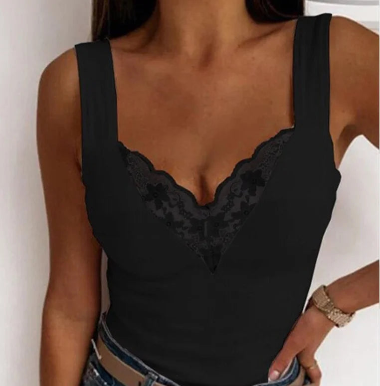 Lace V-Neck Camisole Tank