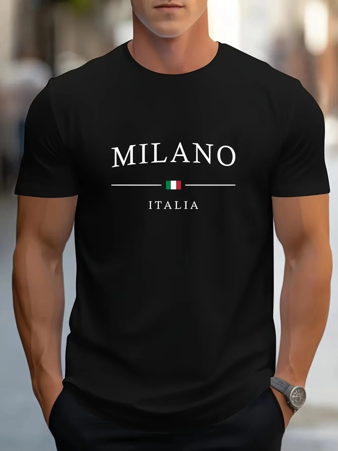 MILANO Print Cotton T-Shirt