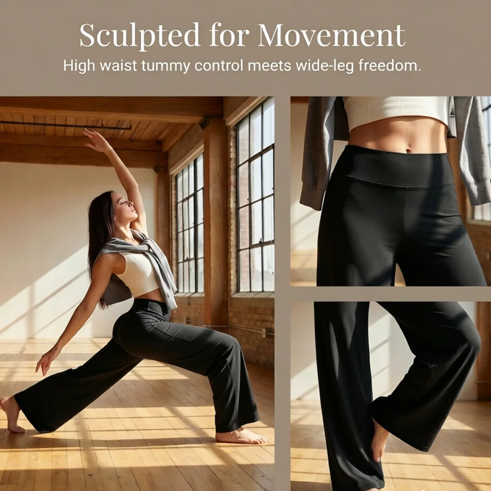 High-Waist Wide-Leg Yoga Pants