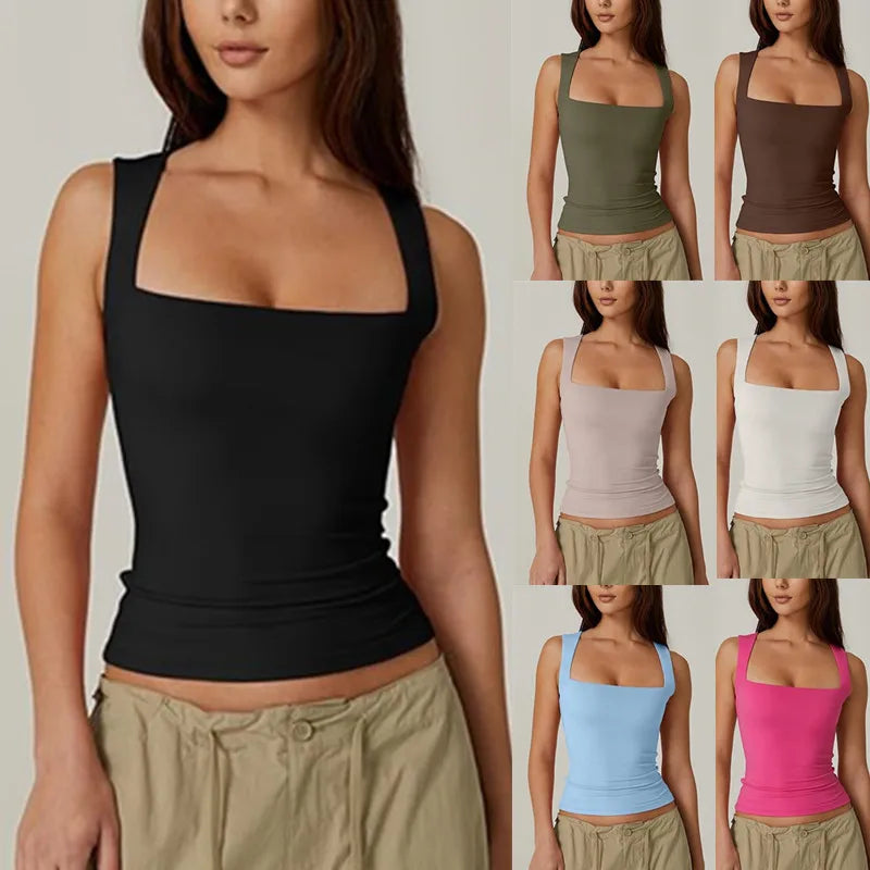 Square Neck Sleeveless Top