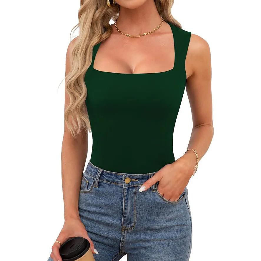 Square Neck Sleeveless Top