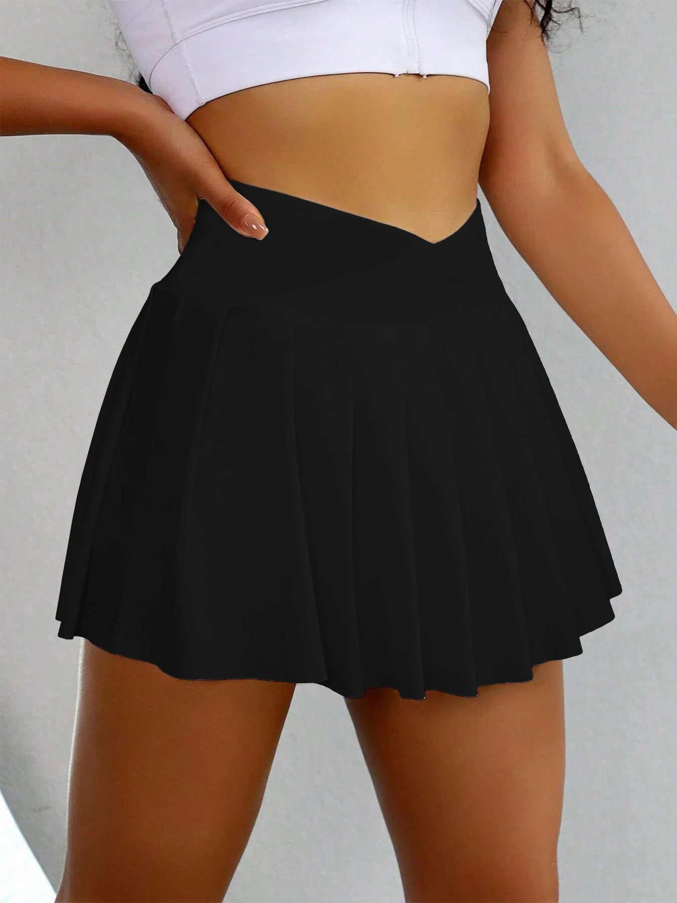 Athletic Tennis Skirt with Phone Pocket