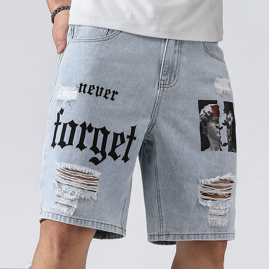 Stretch Denim Shorts, Streetwear Fit