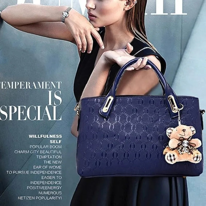 4-Piece Handbag Set with Wallet & Card Holder