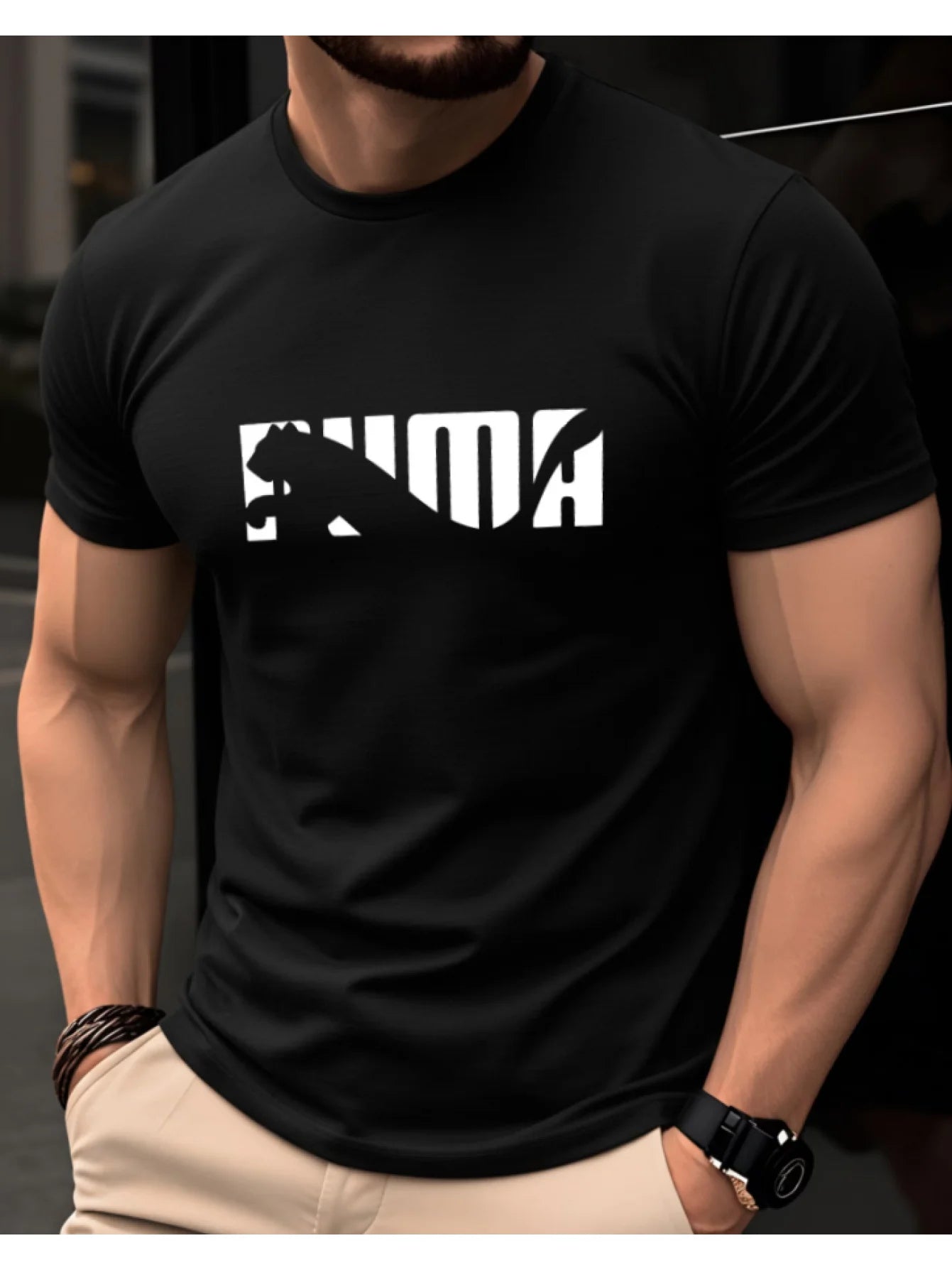 Printed Cotton T-Shirt, Loose Fit