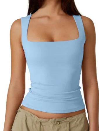 Square Neck Sleeveless Top