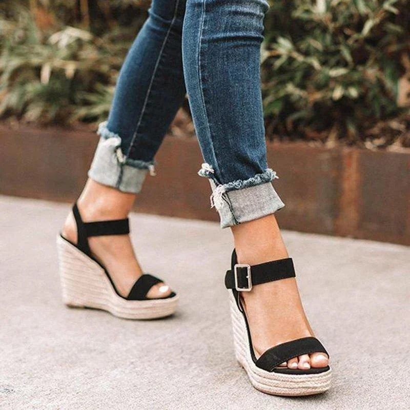 Wedge Platform Sandals, Plus Size