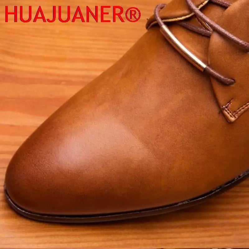 Italian-Style Leather Oxford Shoes