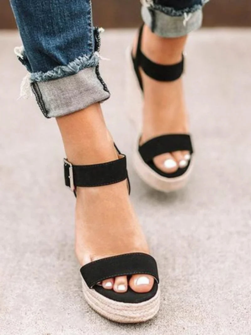 Wedge Platform Sandals, Plus Size
