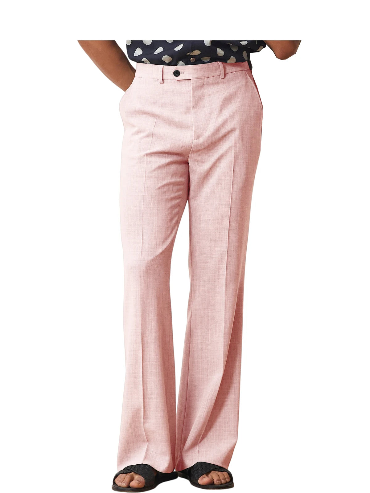 Wide-Leg Linen Trousers, High Waist