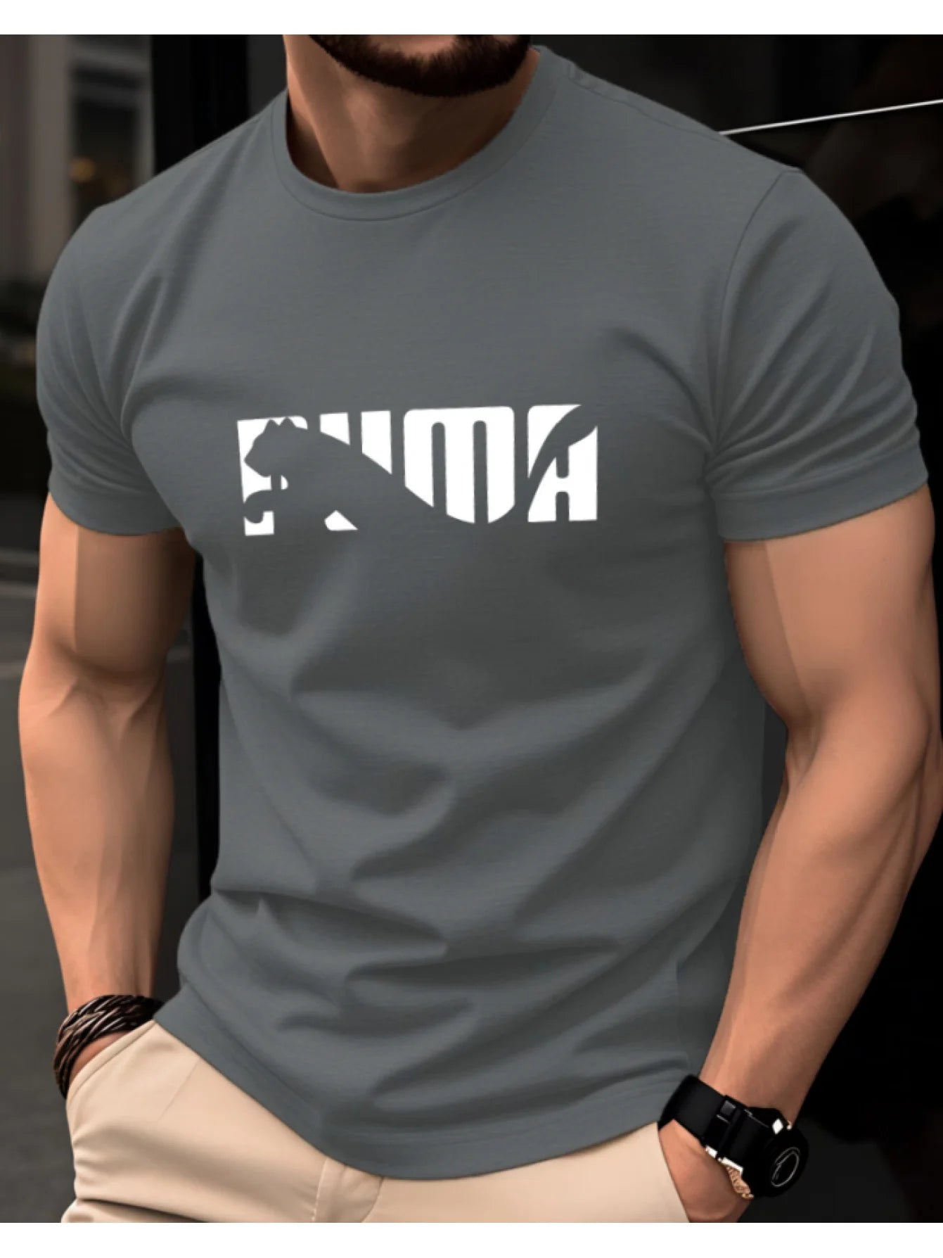 Printed Cotton T-Shirt, Loose Fit