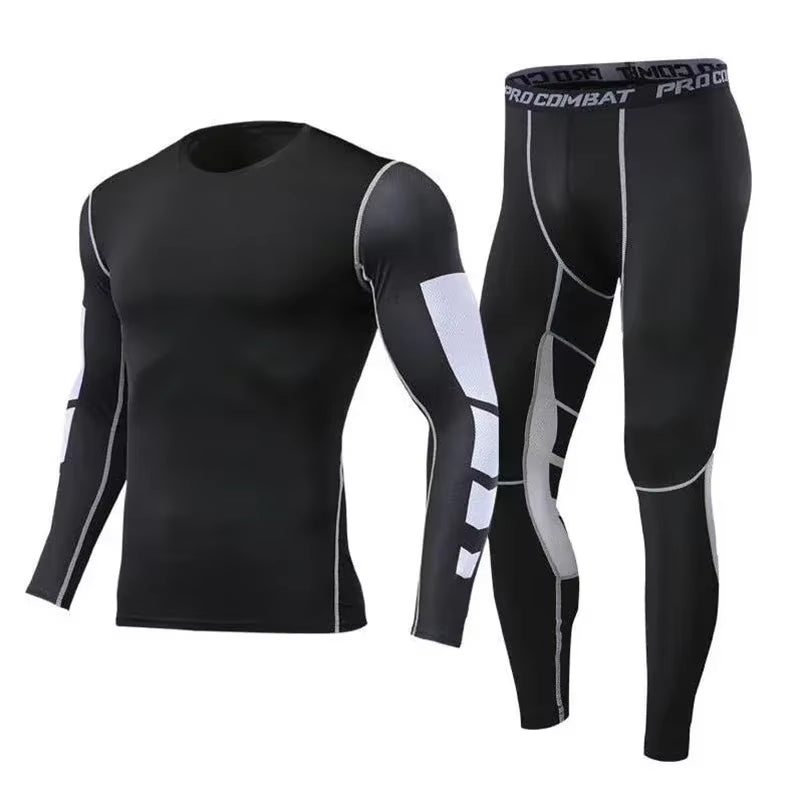 Conjunto Deportivo Para Hombre, Ropa Deportiva Para Correr, Entrenamiento, Fitness, Leggings De Compresión, Pantalones Deportivos Ajustados, Lycra