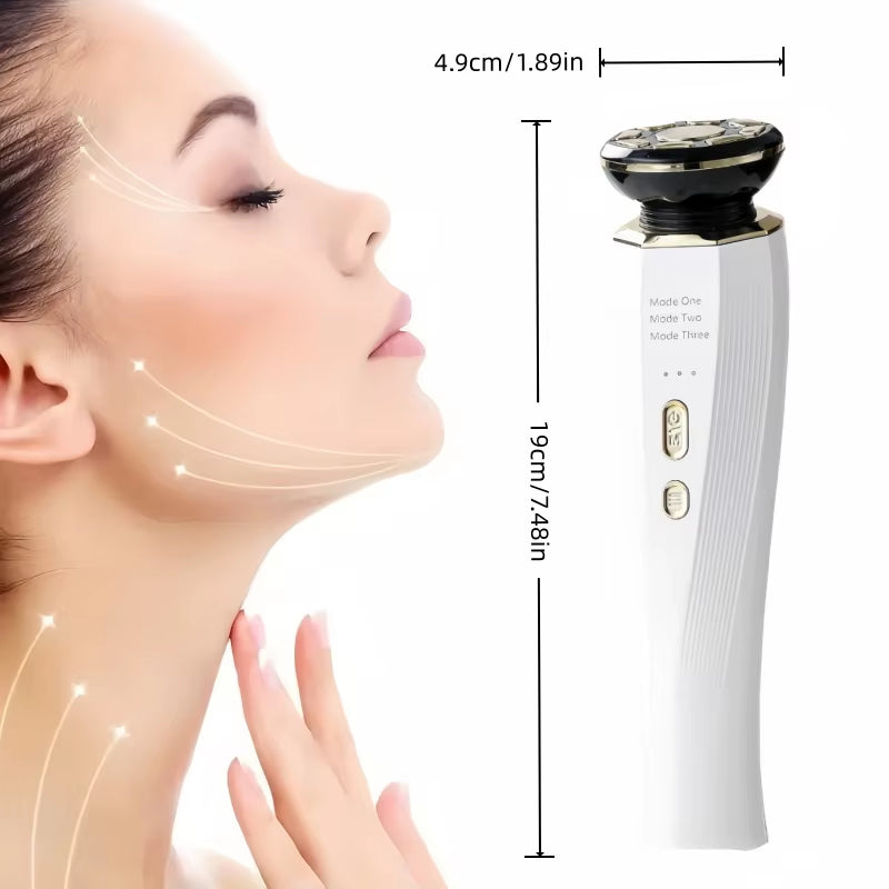 Escultor Facial de Fototerapia y Microcorrientes: Masajeador Térmico Integral con Carga USB